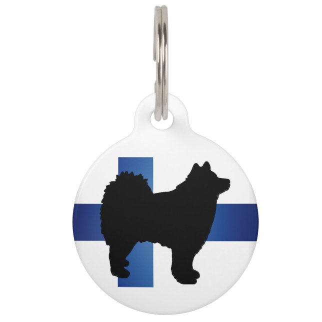 finnish lapphund silo flag-finland.png huisdierpenning (Voorkant)