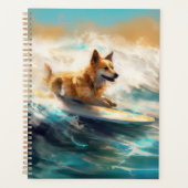 Finnish Lapphund strand surfen schilderen Planner (Voorkant)