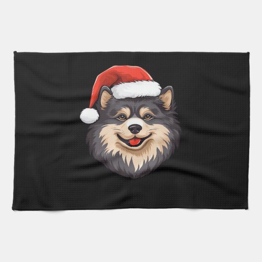 Finnish Lapphund Ugly Sweater Christmas Classic T- Theedoek (Horizontaal)