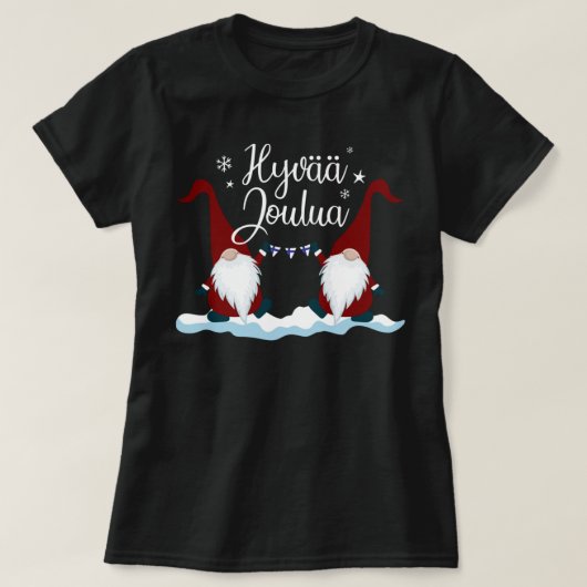 Finnish Merry Christmas Finland Gift Tee Hyvaa Jou T-shirt (Design voorkant)