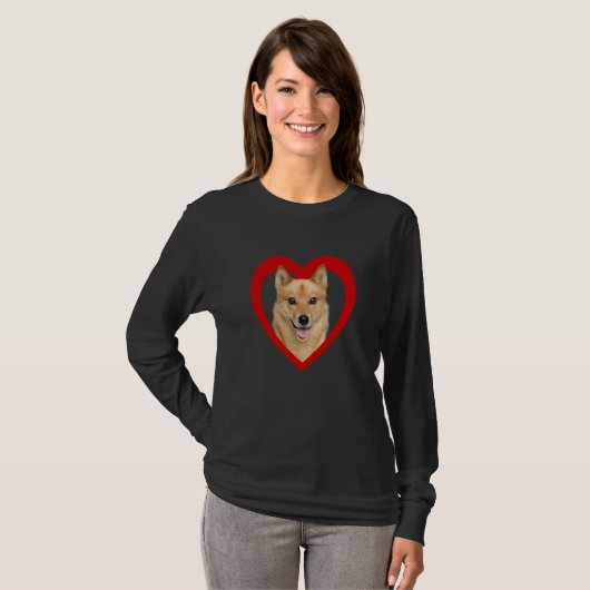 Finnish Spitz Dog Dog Heart Finnish Spitz 1 T-shirt (Voorkant volledig)