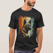 Finnish Spitz Dog Retro Design T-shirt (Voorkant)