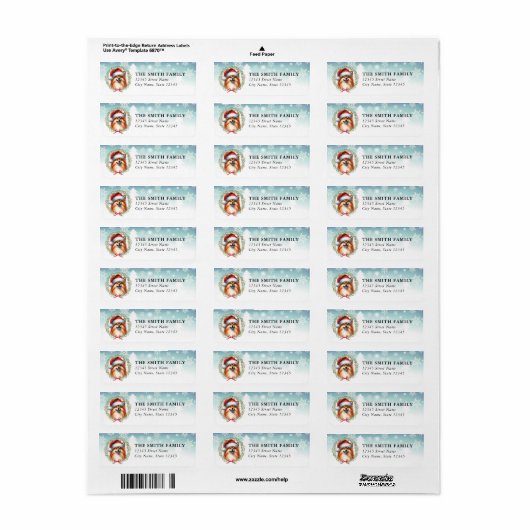 Finnish Spitz Dog Return Address Labels (Full Sheet)