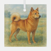 Finnish Spitz Glas Ornament (Voorkant)