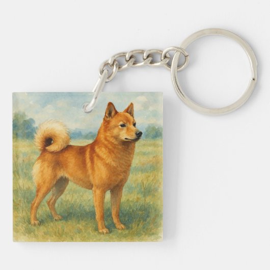 Finnish Spitz Sleutelhanger (Achterkant)