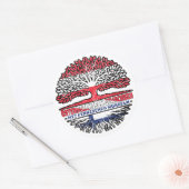 Finnland Finnisch Österreichisch Österreich Baum Ronde Sticker (Envelop)