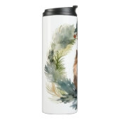 Finnse Lappund Kerstkrans Festieve Pup Thermosbeker (Gedraaid links)