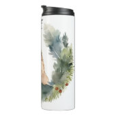 Finnse Lappund Kerstkrans Festieve Pup Thermosbeker (Geroteerd rechts)