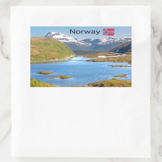 Finnvikvatnet Rechthoekige Sticker (Tas)