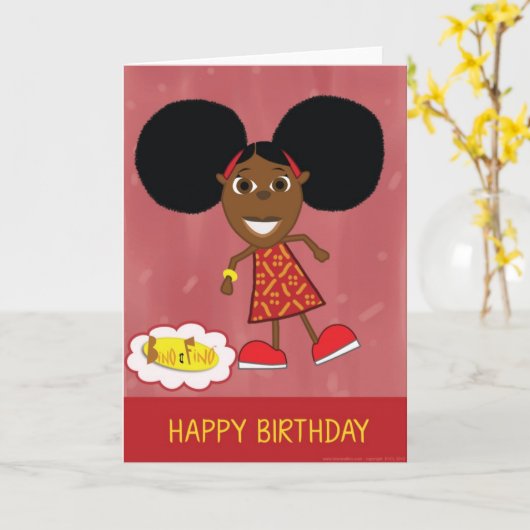 Fino Happy Birthday Kaart (Gele Bloem)