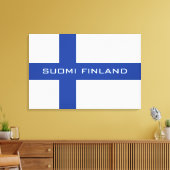 Fins aangepast canvas met vlag afdruk (Insitu (Woonkamer))