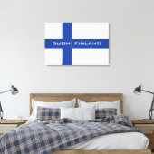 Fins aangepast canvas met vlag afdruk (Insitu (Slaapkamer))