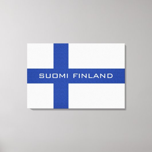 Fins aangepast canvas met vlag afdruk (Voorkant)