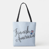 Fins-Amerikaans getwind harten Tote Bag (Achterkant)