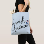Fins-Amerikaans getwind harten Tote Bag (Dichtbij)