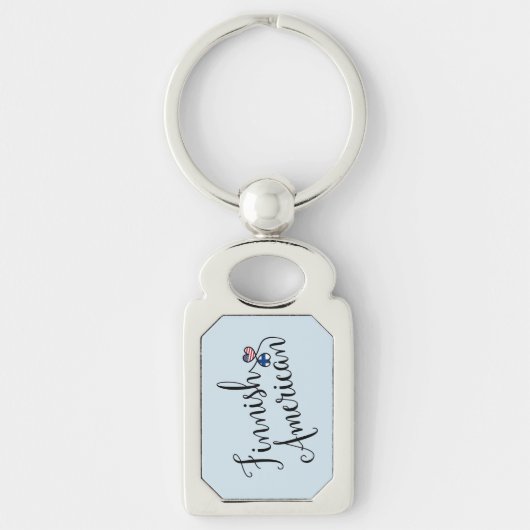 Fins-Amerikaans hartlijntje Sleutelhanger (Voorkant)