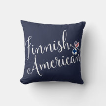 Fins - Amerikaans ineengelijnd harten Throw Cushio