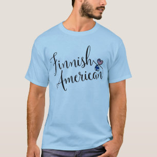 Fins-Amerikaanse gejumeleerde harten Tee Shirt