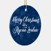 Fins-Amerikaanse vakantieoord, Hyvää Joulua Keramisch Ornament (Rechts)