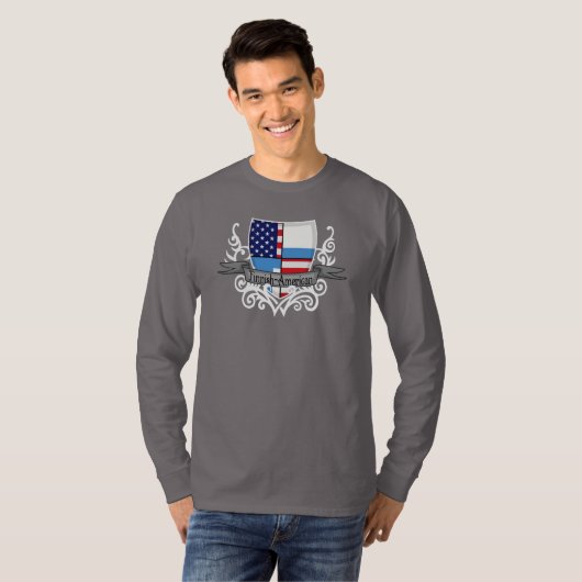 Fins-Amerikaanse vlag T-shirt (Voorkant volledig)
