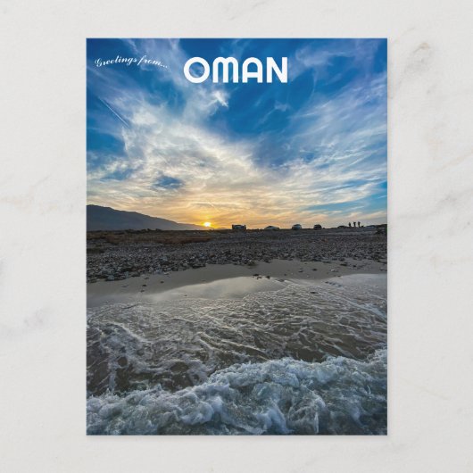 Fins Beach Oman Briefkaart (Voorkant)