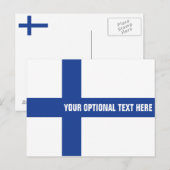 Fins briefkaart van de vlag (Voorkant / Achterkant)