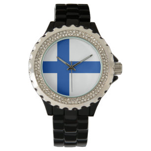 Fins dameshorloge - Suomen Lippu Kello Horloge