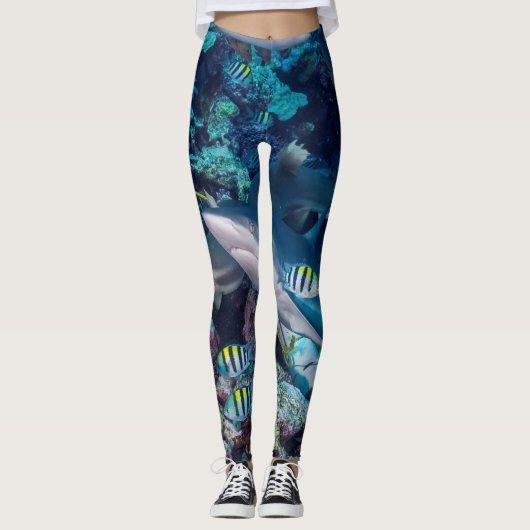 Fins Fin : Ref. Haaien met vlindervis. Leggings (Voorkant)