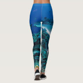 Fins Fin : Ref scène met een school haaien. Leggings (Achterkant)