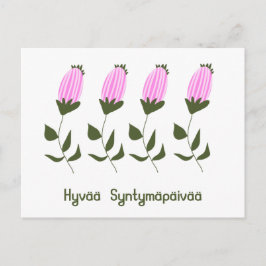 Fins Happy Birthday Briefkaart