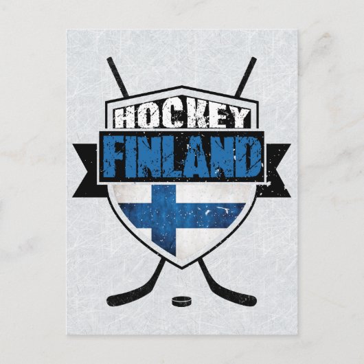 Fins Hockey Shield Suomi Briefkaart (Voorkant)