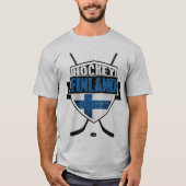 Fins Ice Hockey Shield Suomi T-shirt (Voorkant)