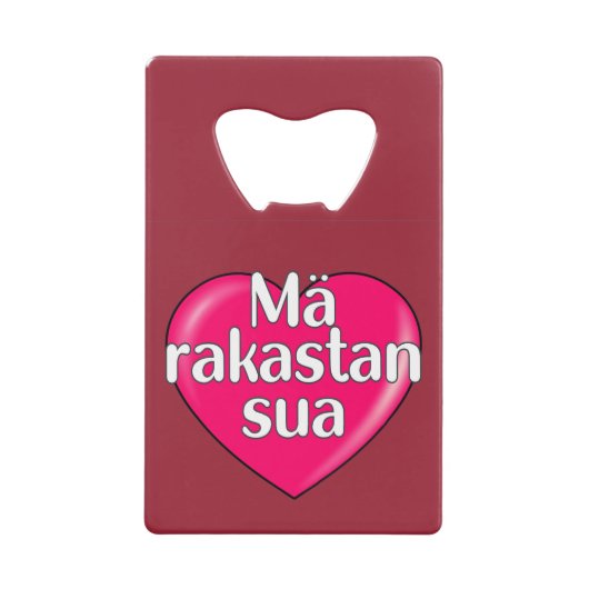 Fins - Ik hou van je Creditkaart Flessenopener (Voorkant)