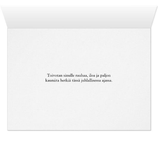 Fins Kerstfeest Hyvaa Joulua  Groenen (Binenzijde Horizontaal (Onderkant))