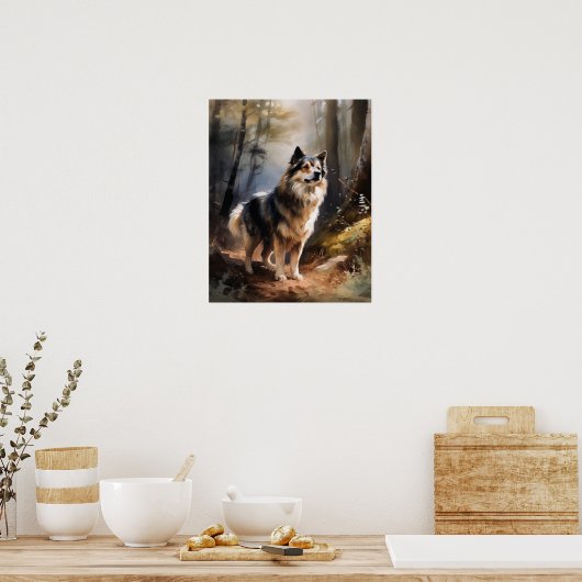 Fins Lapphund Dog Art Print Poster (Keuken)