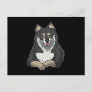 Fins lapphund met gekookt dier briefkaart