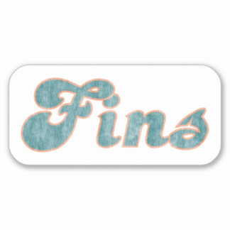 Fins Miami (White Aqua & Oranje) Sticker
