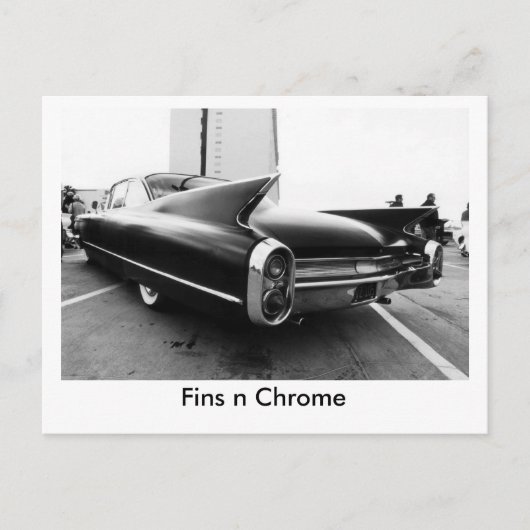 Fins n Chrome Briefkaart (Voorkant)