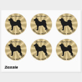 Fins Nationaal Treasure Karelian Beer Dog Ronde Sticker (Vel)