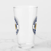 Fins officieel Drink team vlag Finland Glas (Links)