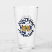 Fins officieel Drink team vlag Finland Glas (Voorkant)