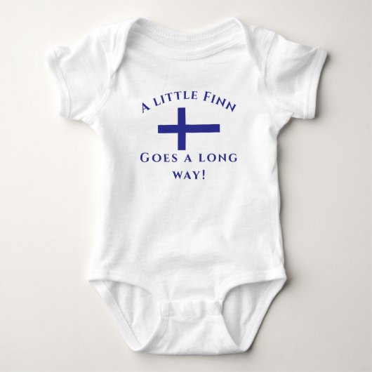 Fins Patriottisch Baby Bodysuit (Voorkant)