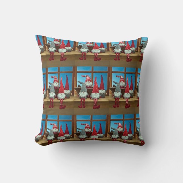 FINS SANTA GNOMES CHRISTMAS PILLOW KUSSEN (Voorkant)