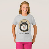 Fins schilderen van luifsens - Kute Original Dog A T-shirt (Voorkant volledig)