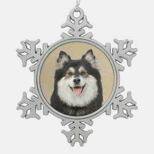 Fins schilderen van luifsens - Kute Original Dog A Tin Sneeuwvlok Ornament