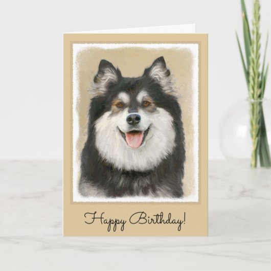 Fins schilderen van luiven - Kute Original Dog Art Kaart (Voorkant)