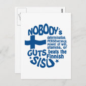 Fins SISU briefkaart - pas aan! (Voorkant / Achterkant)