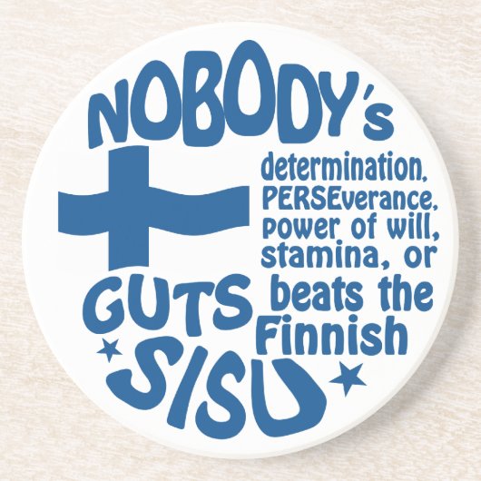 Fins SISU-onderzetter Zandsteen Onderzetter (Voorkant)