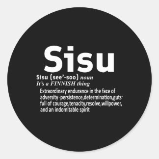 Fins Sisufinland Sisufins Sisusisu Definitie Ronde Sticker