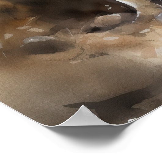 Fins Spitz Dog Art Print Poster (Hoek)